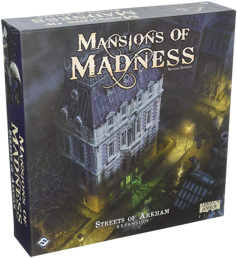 Asmodee Mansions of Madness Streets of Arkham Expansion - Unleash New Horrors on the Darkened Streets! Cooperative Mystery Game, Ages 14+, 1-5 Players, 2-3 Hour Playtime, Made by Fantasy Flight Games - Image 1